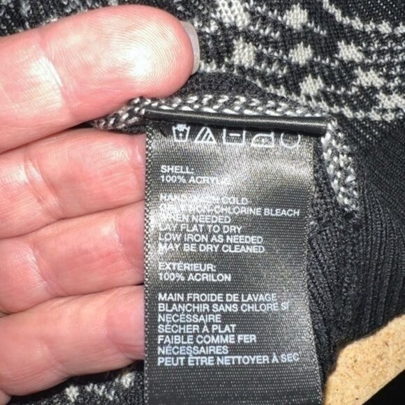 Staring At Stars Womens Open Front Knit Cardigan Black & White Geometric Size S - Picture 11 of 12